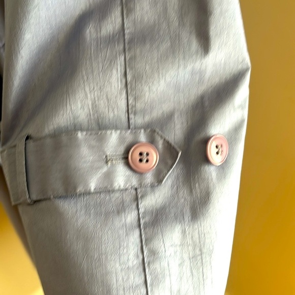 Vintage CPI Central Park International Iridescent Belted Trench Coat Size 10P - Picture 8 of 8